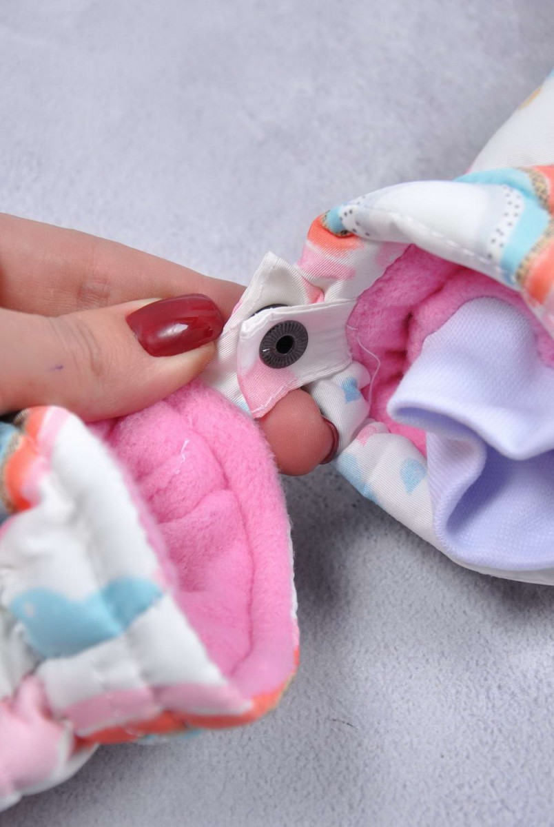 Зимовий стьобаний комбінезон "Aquarelle" веселка