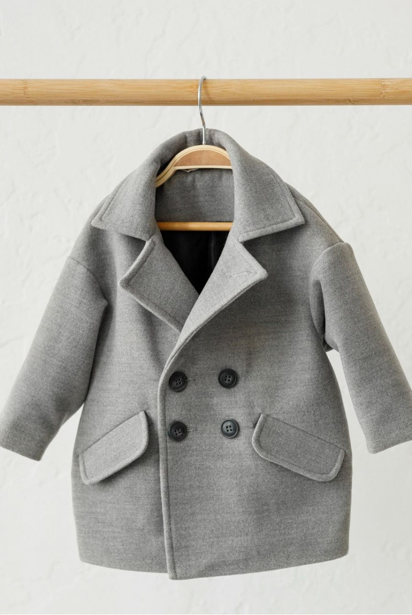 Кашемировое пальто для детей MagBaby Gwen серое