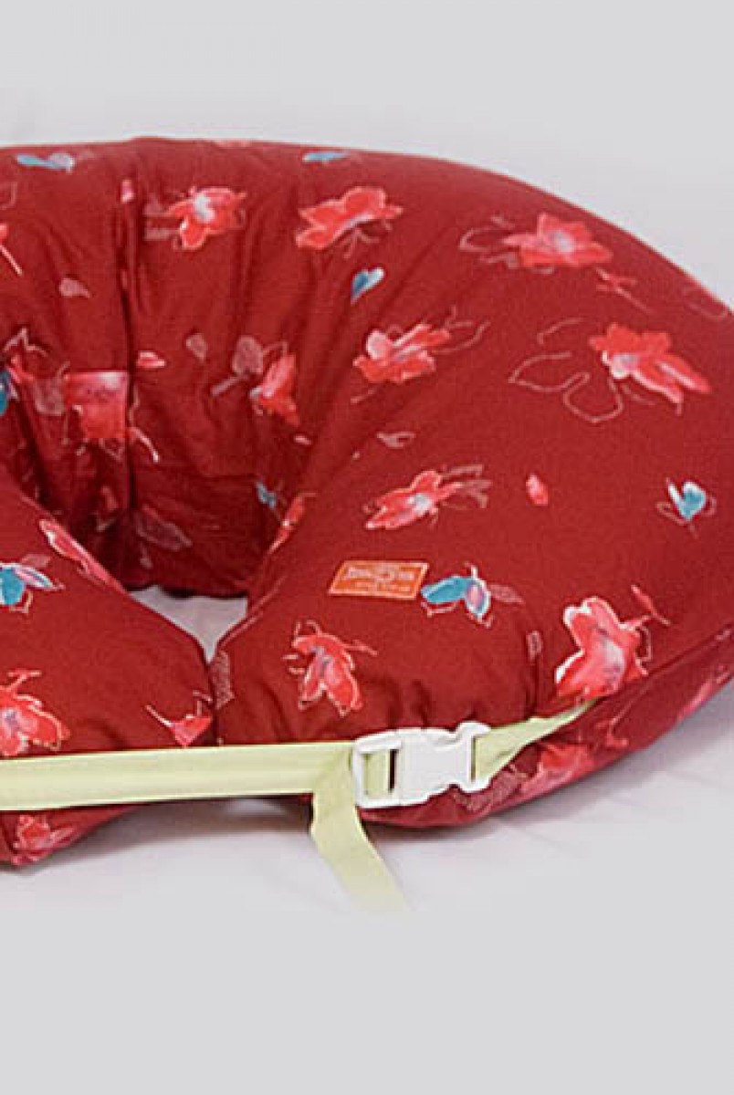 Подушка для годування Підкова "Червона осінь" європейська тканина