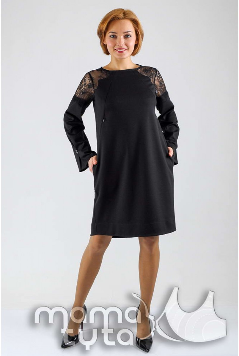Платье Саваш черный 183.1 для беременных и кормящих мам