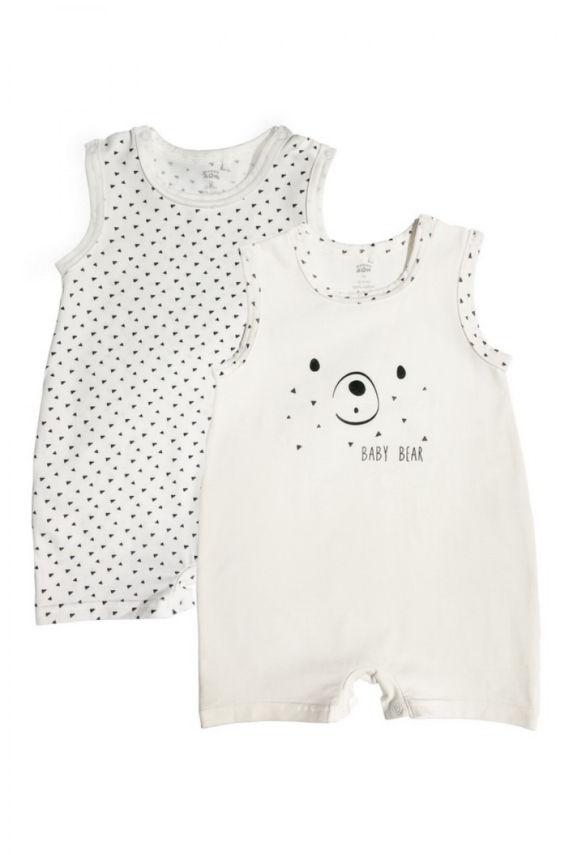 Набор песочников короткий рукав "Мишка" (2 шт.) арт. 190203