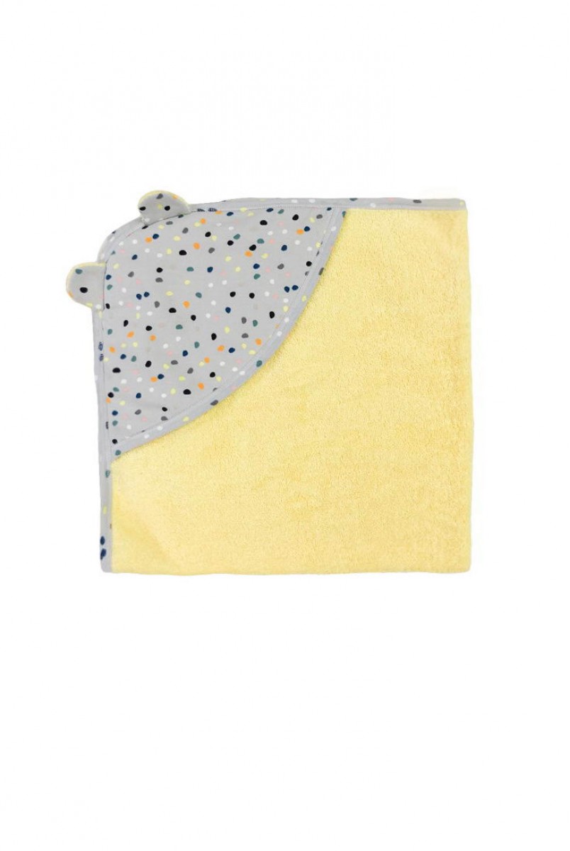Полотенце для малыша "Конфетти" лимонный 80x80
