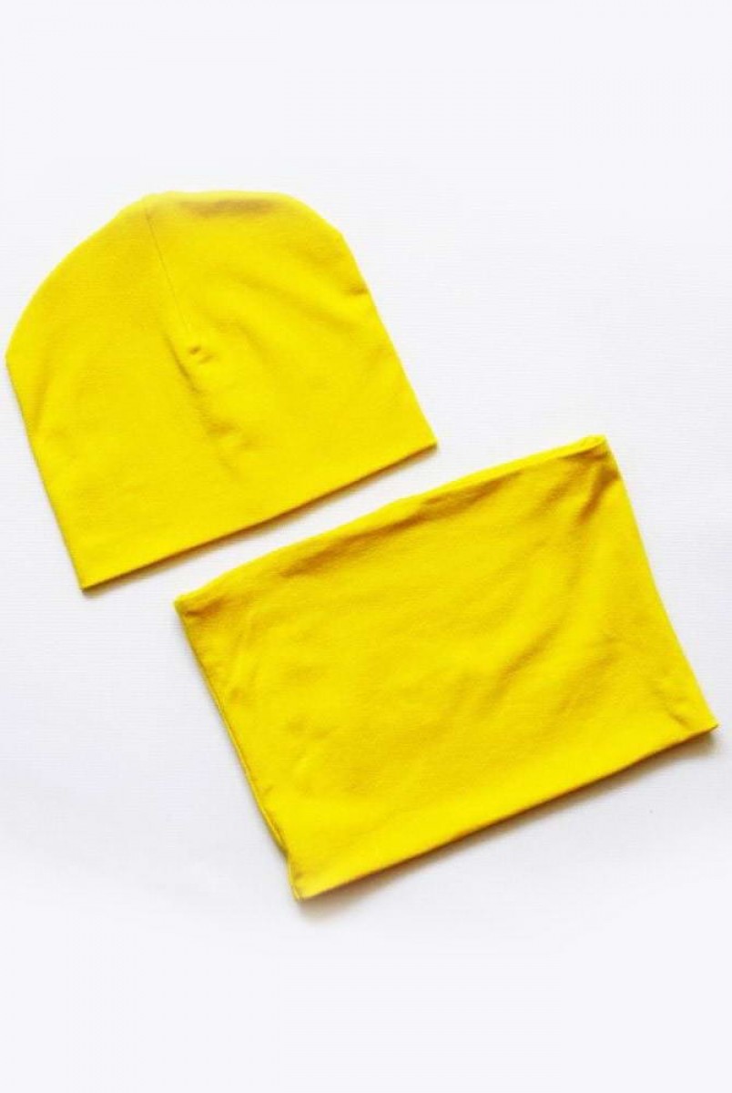 Дитячий набір: шапочка та снуд "Жовтий"