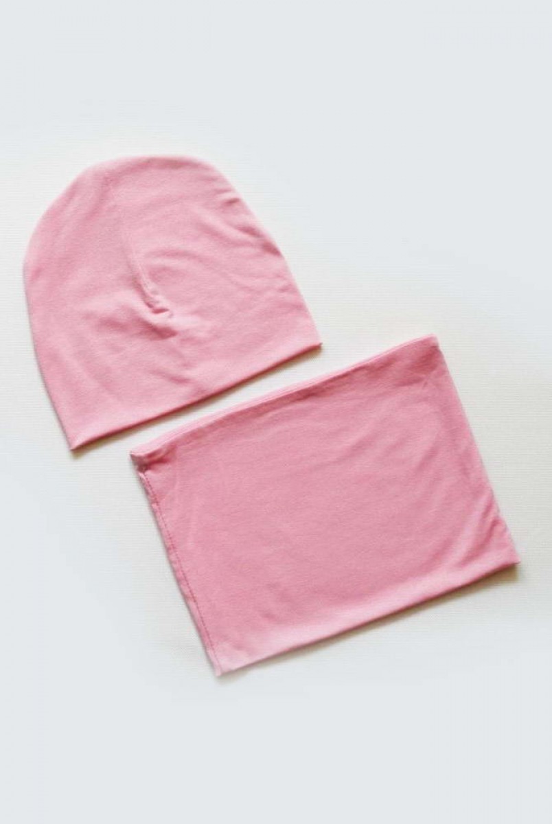Детский набор: шапочка и снуд "Нежно-розовый"