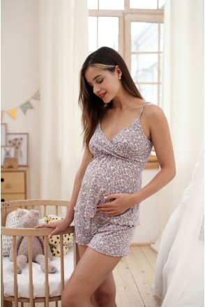 Пижама Mirelle (лила) для беременных и кормления