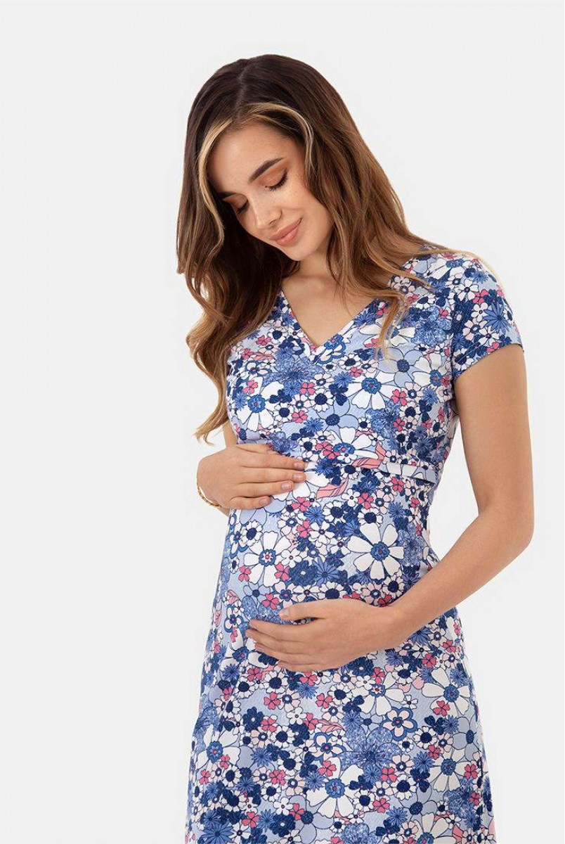 Трикотажное платье blue для беременных и кормления