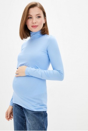 Гольф трикотажный голубой для беременных и кормления