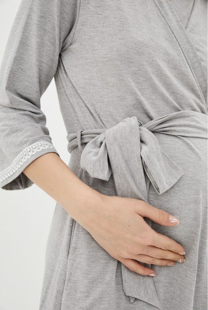 Халат дымчатый для беременных и кормления