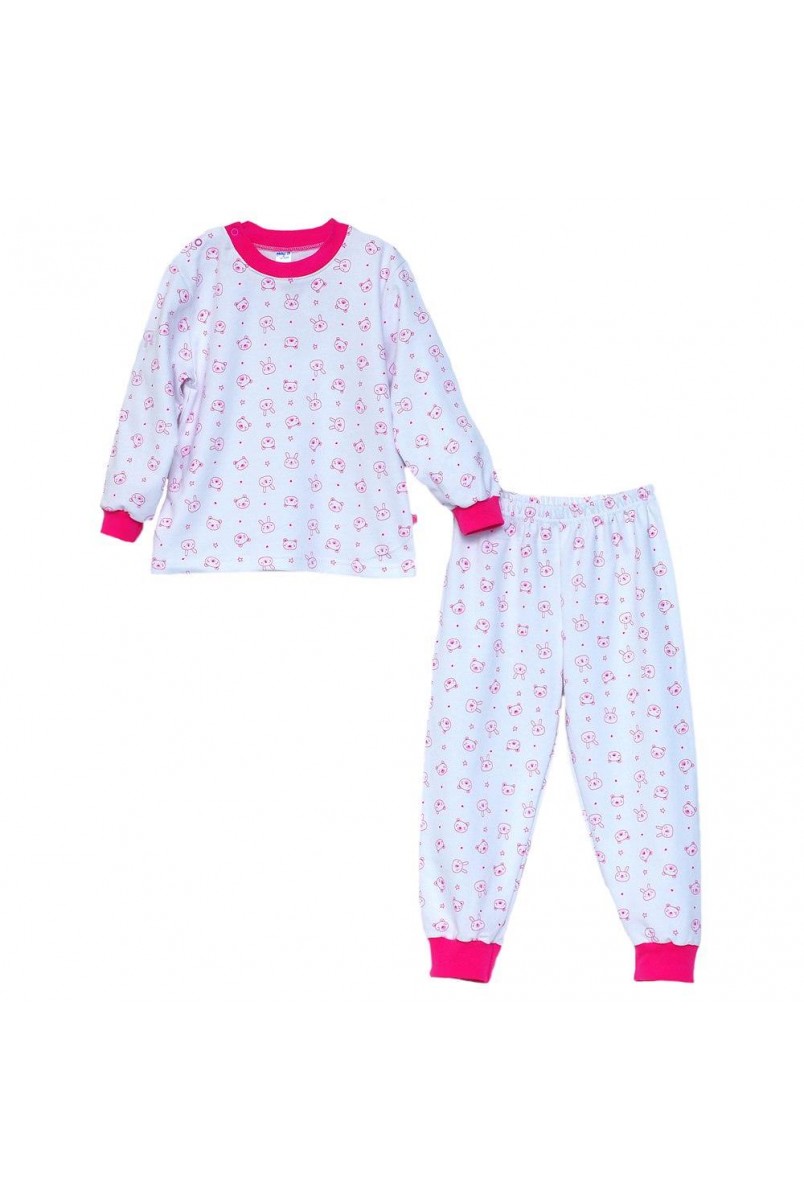 Пижама для детей Minikin арт. 00701 белый/малиновый