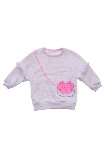 Свитшот для детей Minikin арт. 2012413 розовый/серый