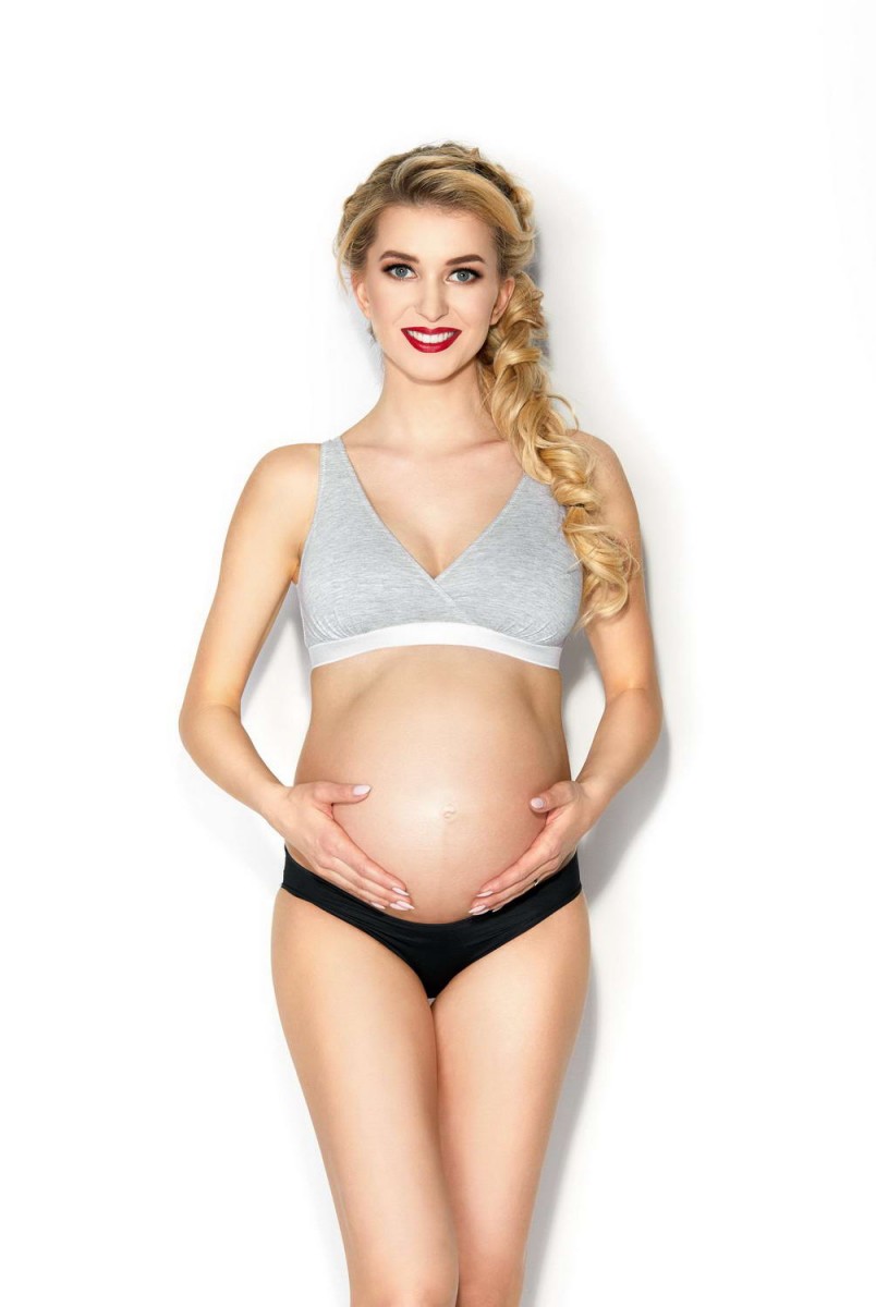 Бюстгальтер-топ Lilly Classic grey для беременных и кормления