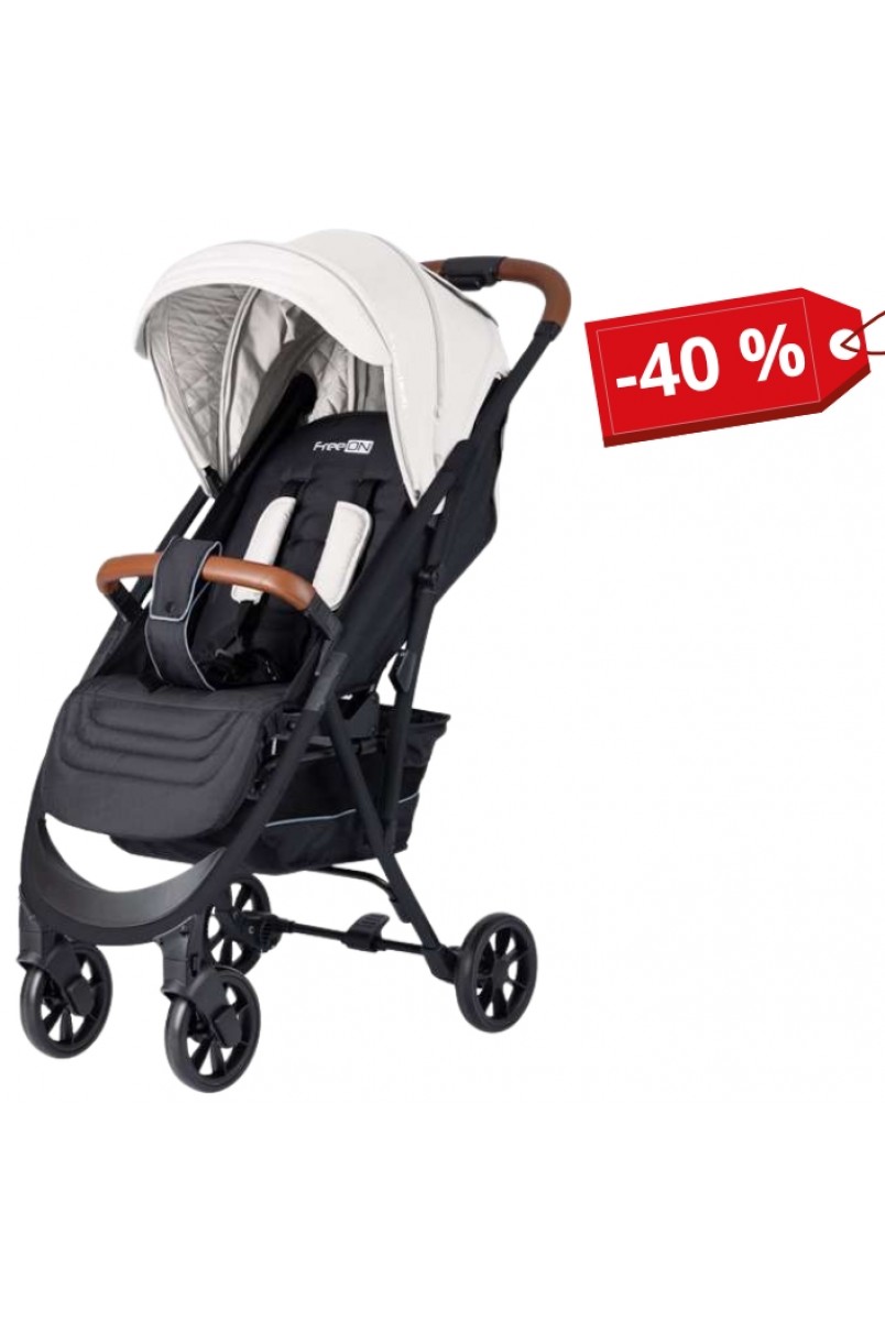 Коляска для дитини прогулянкова FreeON LUX Premium Light Grey-Black