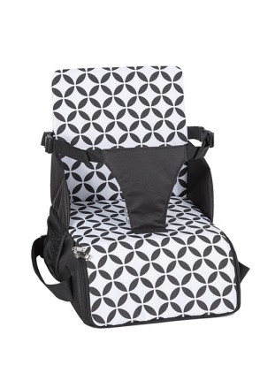 Портативний стілець для годування FreeON Fold and Go Black\white