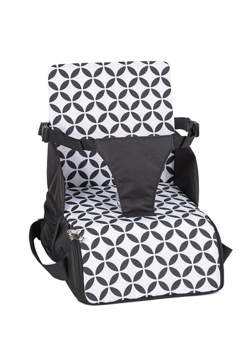 Портативний стілець для годування FreeON Fold and Go Black\white