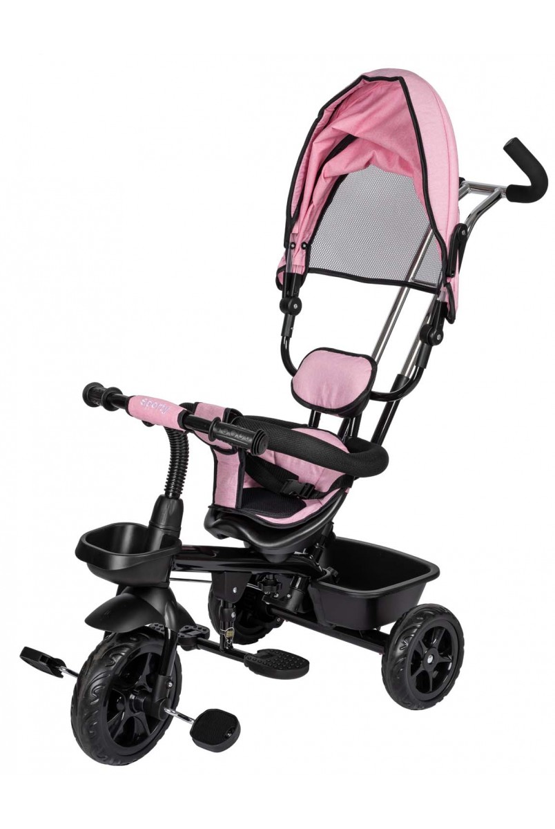 Триколісний дитячий велосипед Free2Move Sport Black Pink