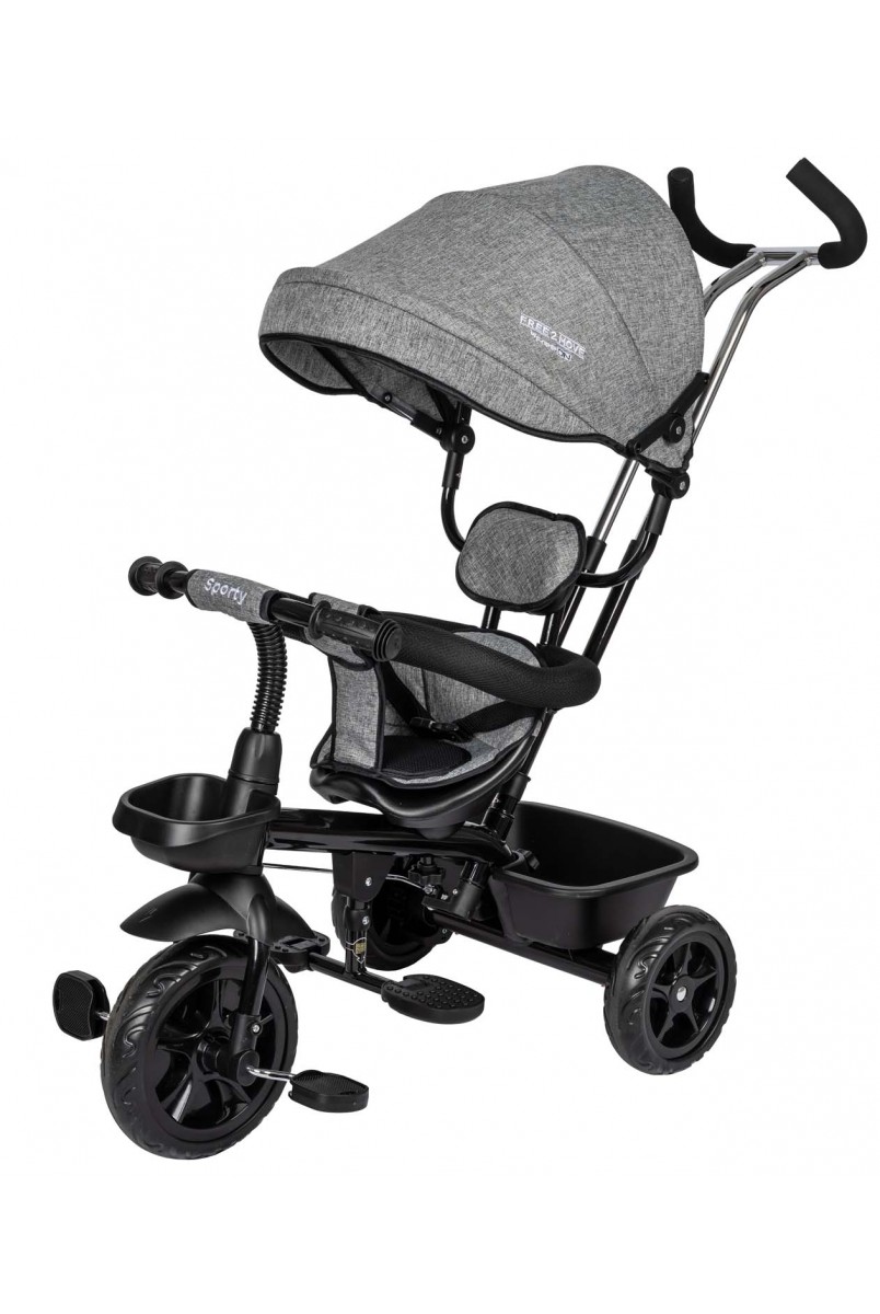 Триколісний дитячий велосипед Free2Move Sport Black Grey