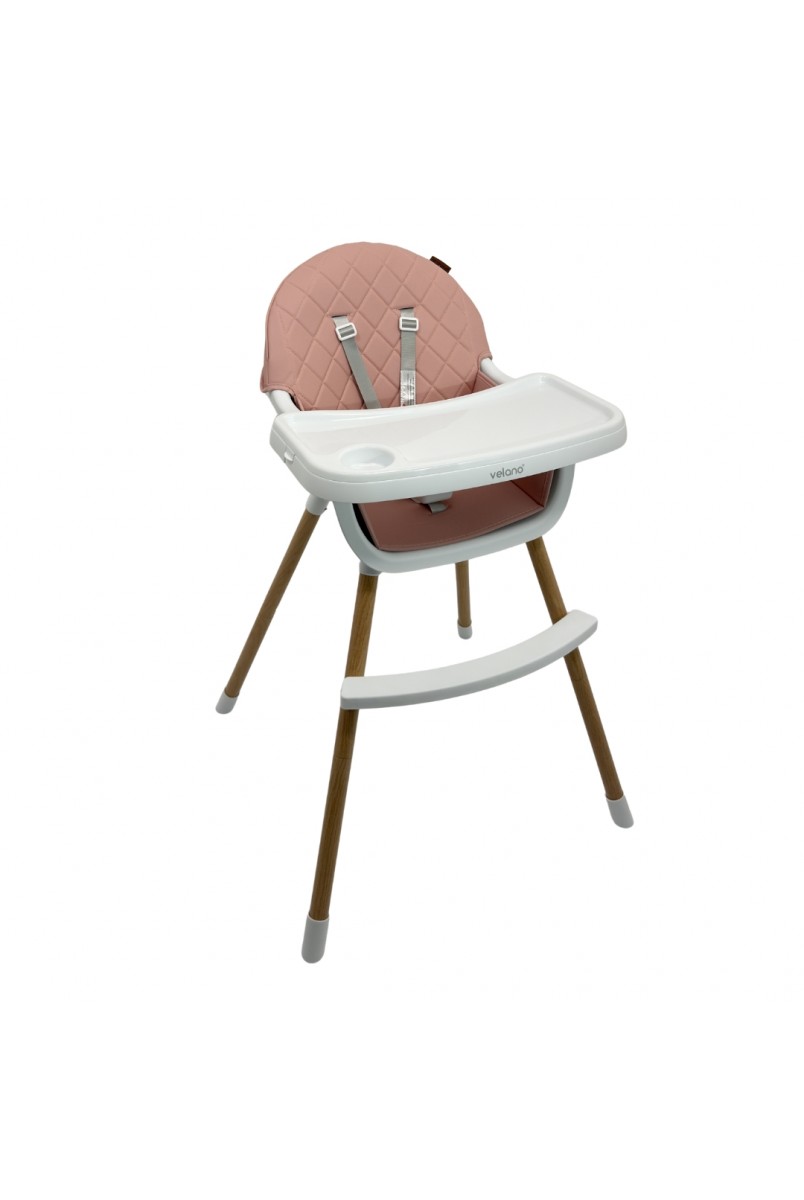 Стілець для годування дитини 2 в 1 VELANO Evo, pink