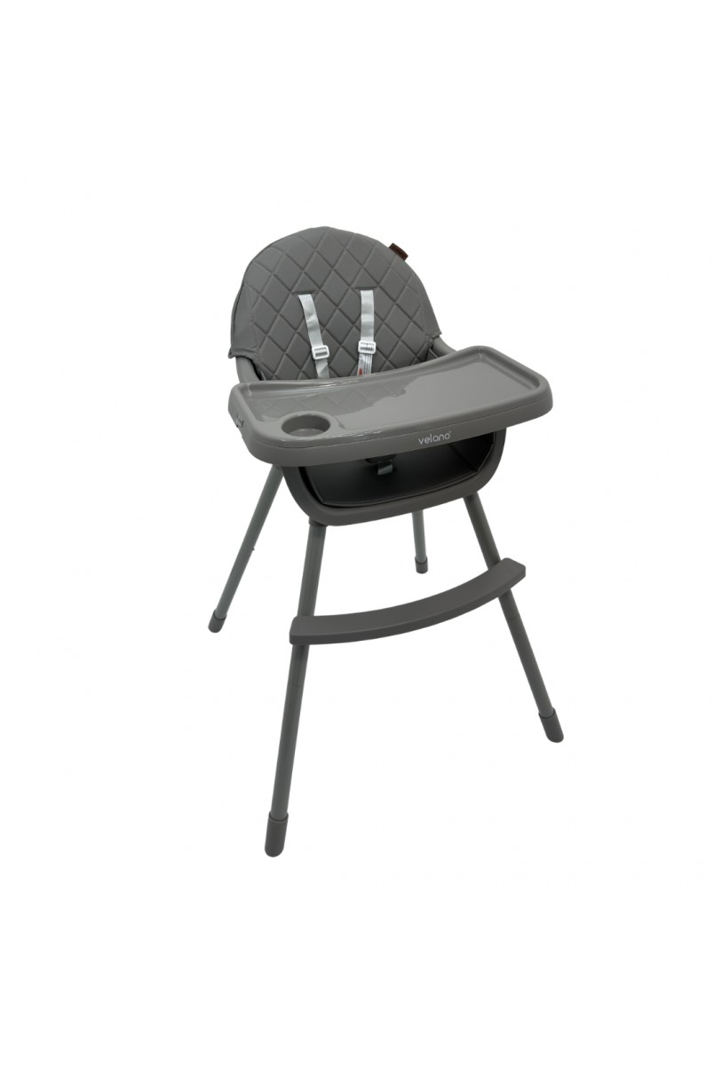 Стілець для годування дитини 2 в 1 VELANO Evo, grey