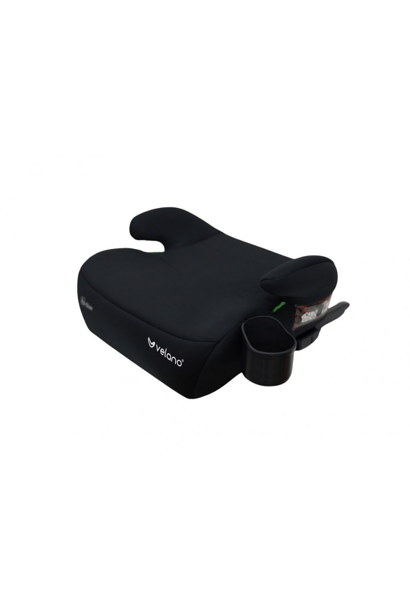 Бустер VELANO Primo i-Size 125–150 см, ISOFIX + підстаканник, black