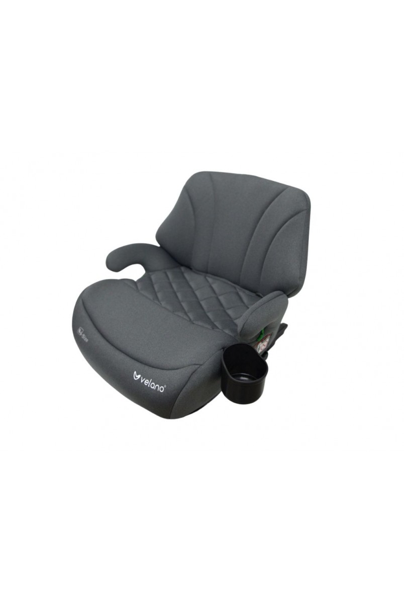 Бустер VELANO Gravo i-Size 125–150 см, ISOFIX + підстаканник, grey