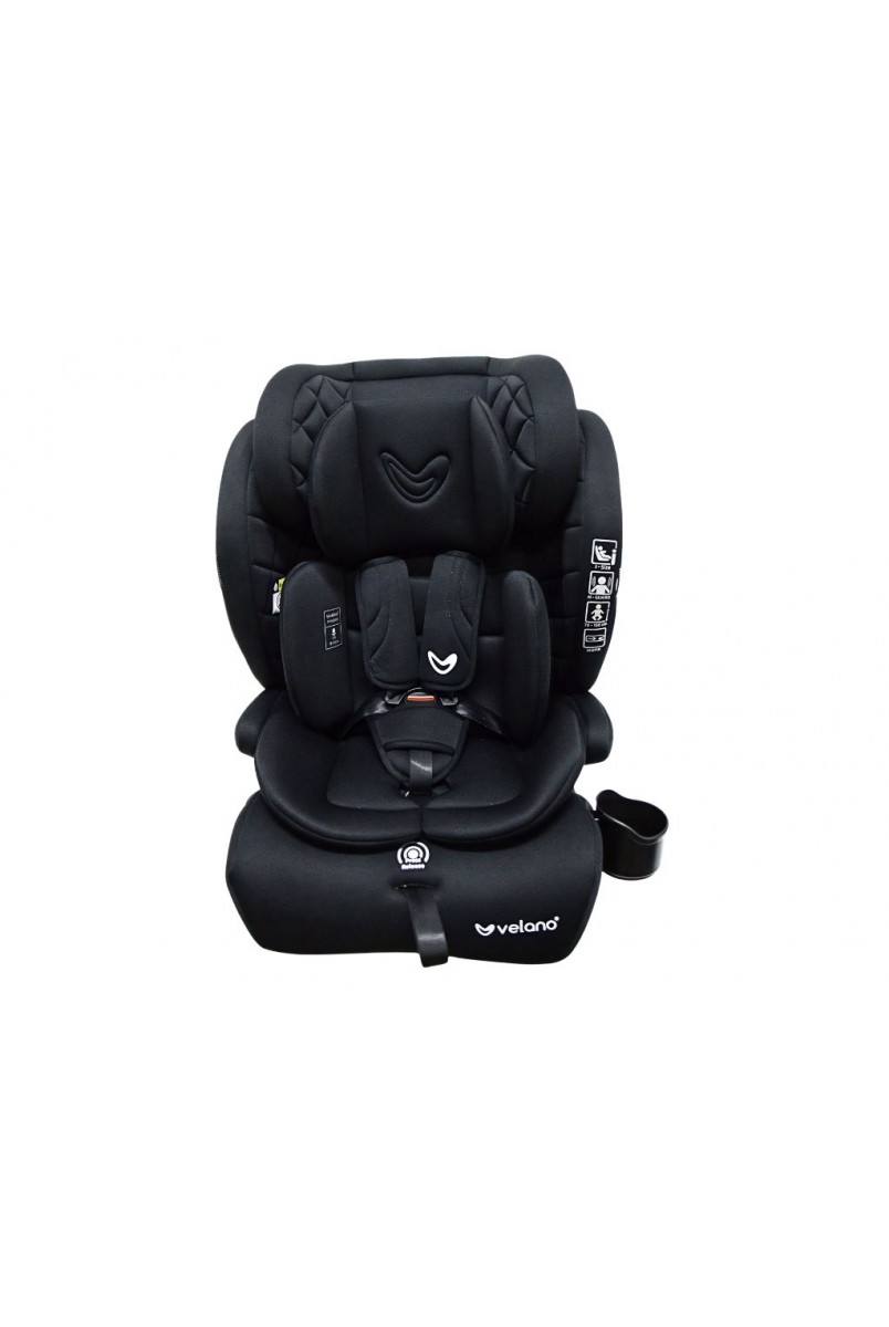 Автокрісло VELANO Flexo i-Size 76–150 см, ISOFIX + Top Tether/ремінь, black