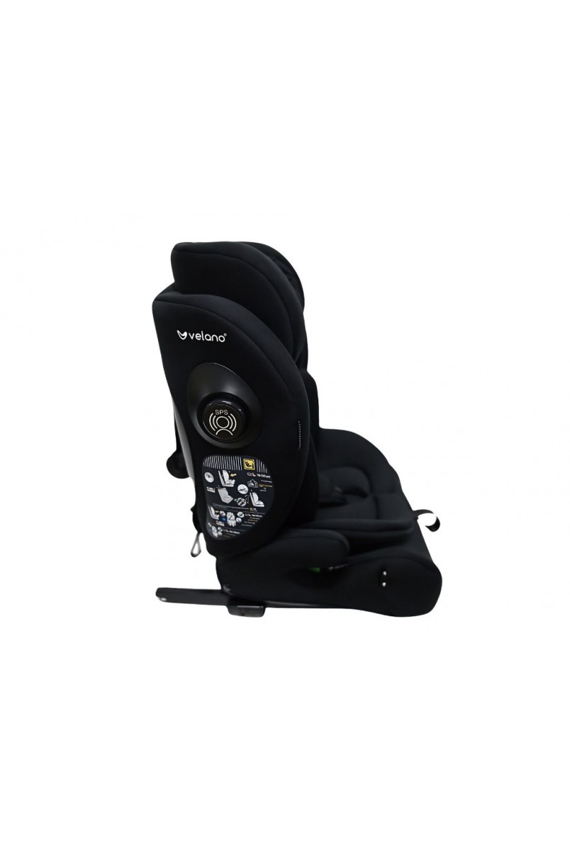 Автокрісло VELANO Flexo i-Size 76–150 см, ISOFIX + Top Tether/ремінь, black