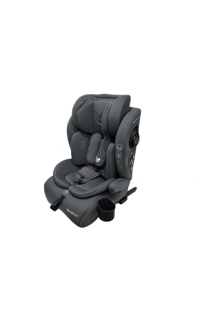 Автокрісло VELANO Flexo i-Size 76–150 см, ISOFIX + Top Tether/ремінь, grey