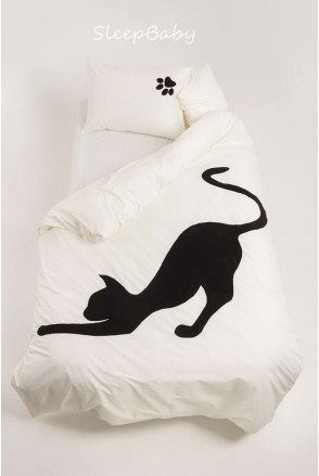 Комплект детского постельного белья "Кошка"