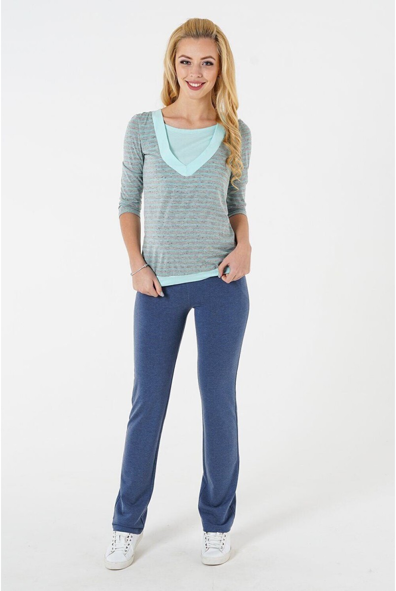 Спортивные брюки 282262-1 синий для беременных