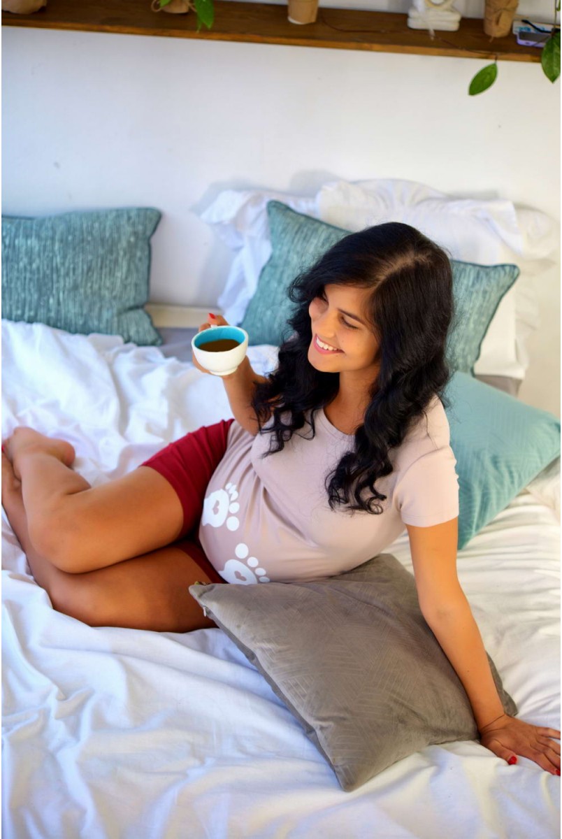 Шорти 3234041 бордові для вагітних