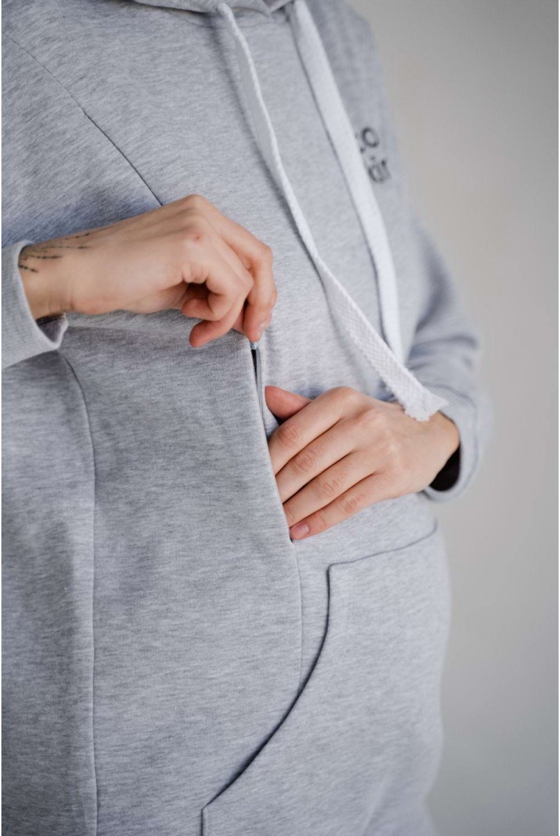 Спортивный костюм 4218115-72 серый меланж для беременных и кормления