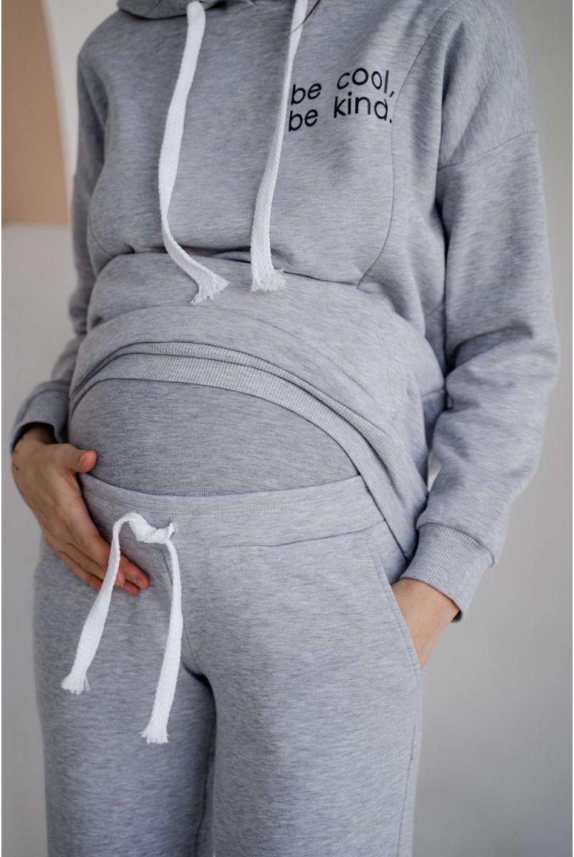 Спортивный костюм 4218115-72 серый меланж для беременных и кормления