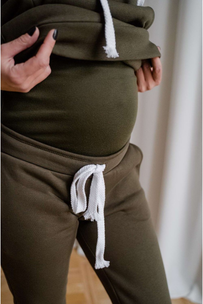 Спортивный костюм 4218115 хаки для беременных и кормления