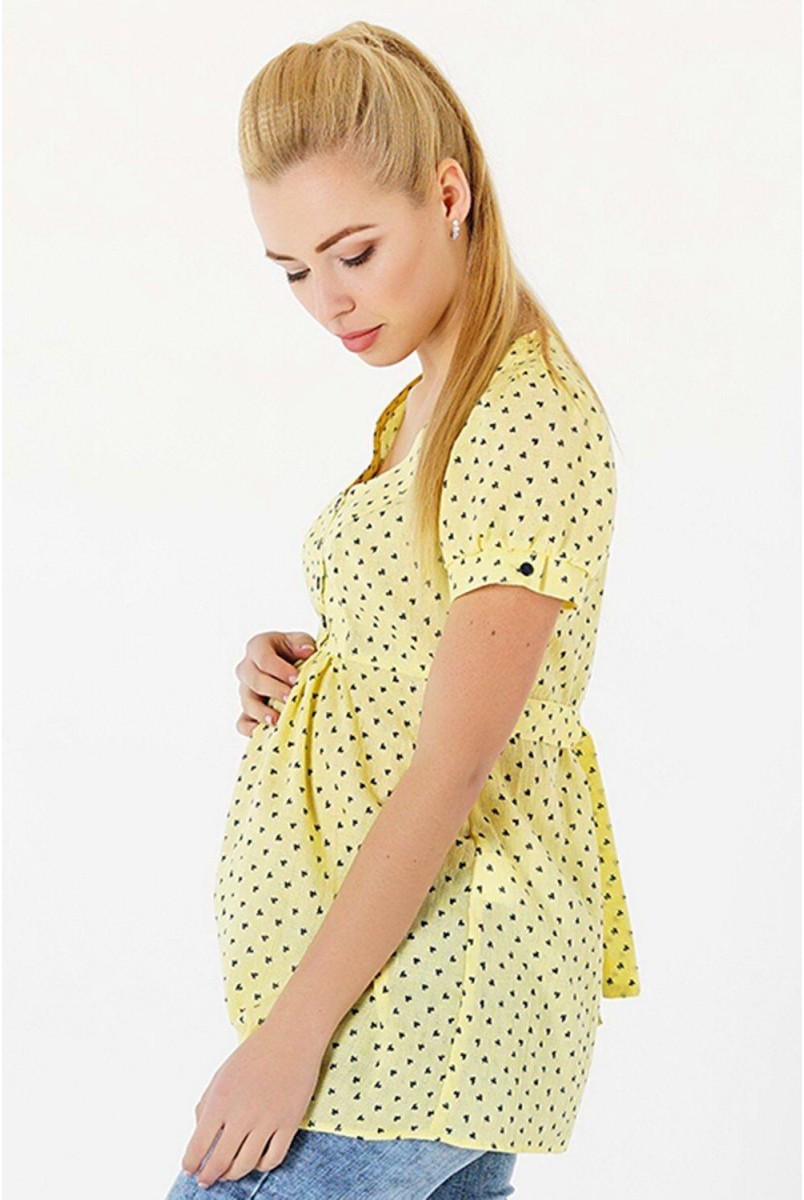 Блуза 131717215 жёлтый для беременных и кормления