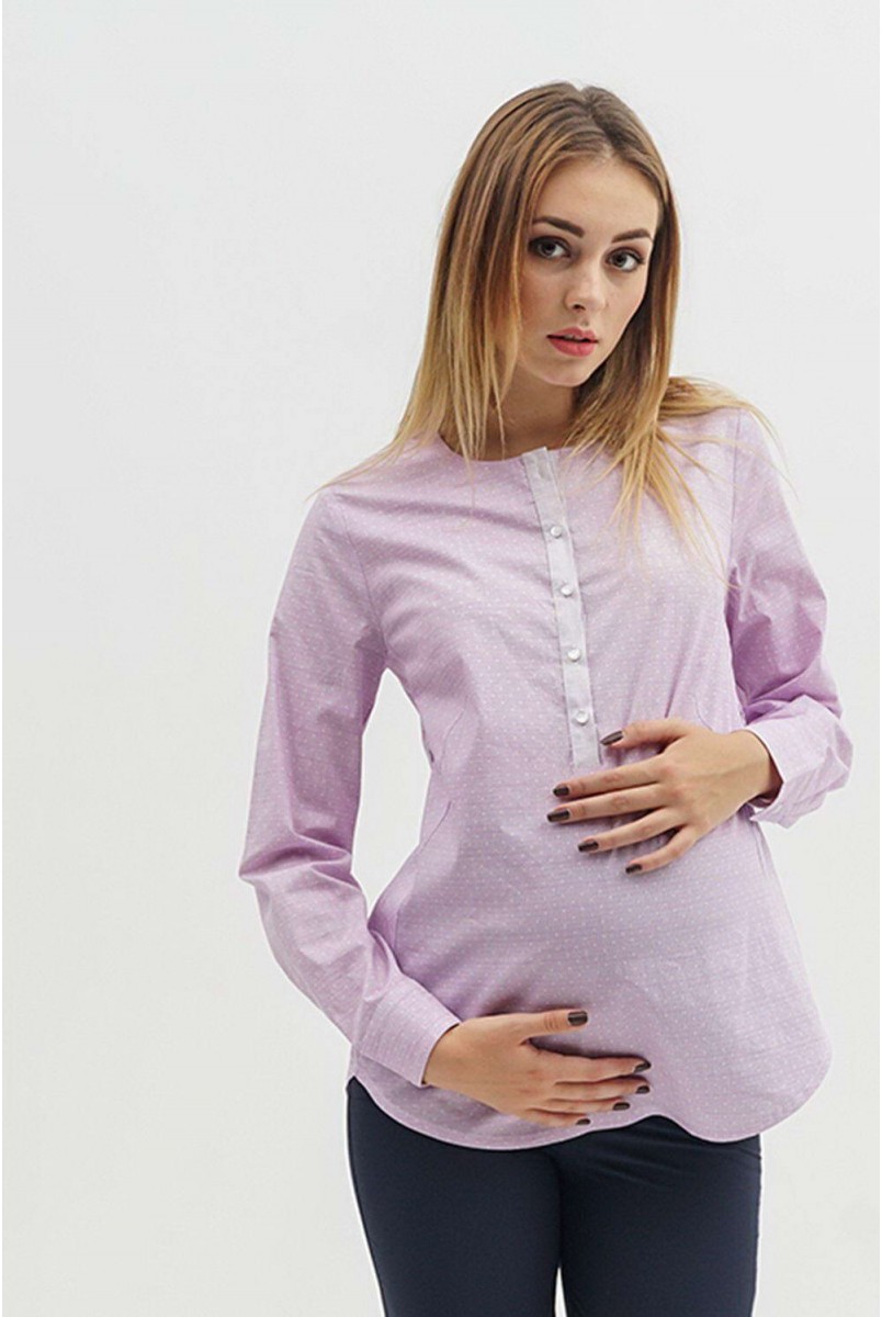 Блуза 1707224 сиреневый для беременных и кормления