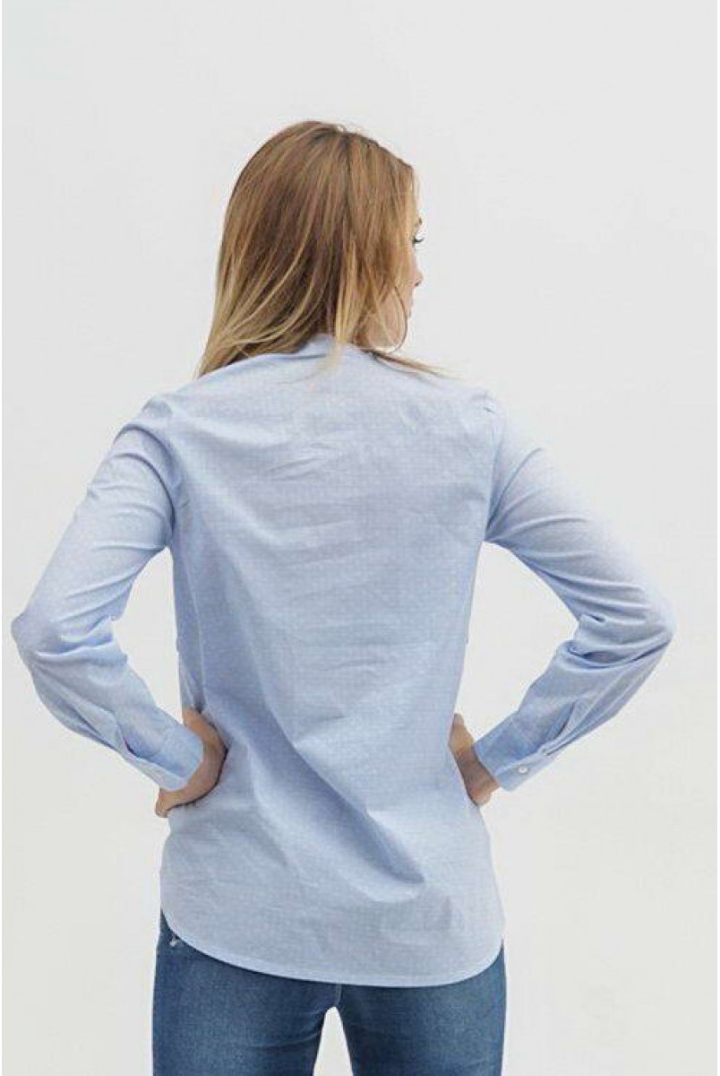 Блуза 1707224 голубой для беременных и кормления