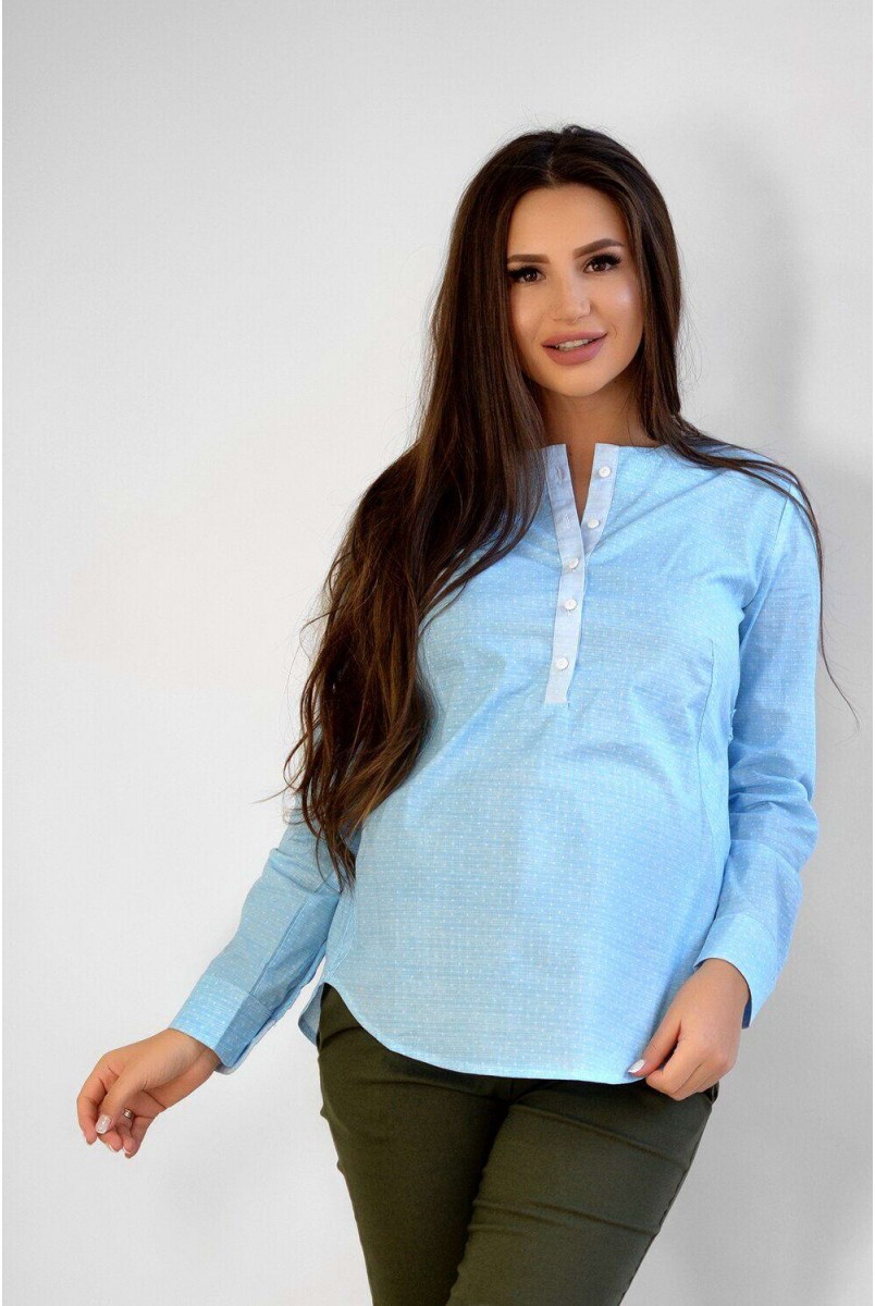 Блуза 1707224 небесно-блакитний для вагітних і годування