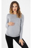 Джемпер 4025736-49 серый для беременных