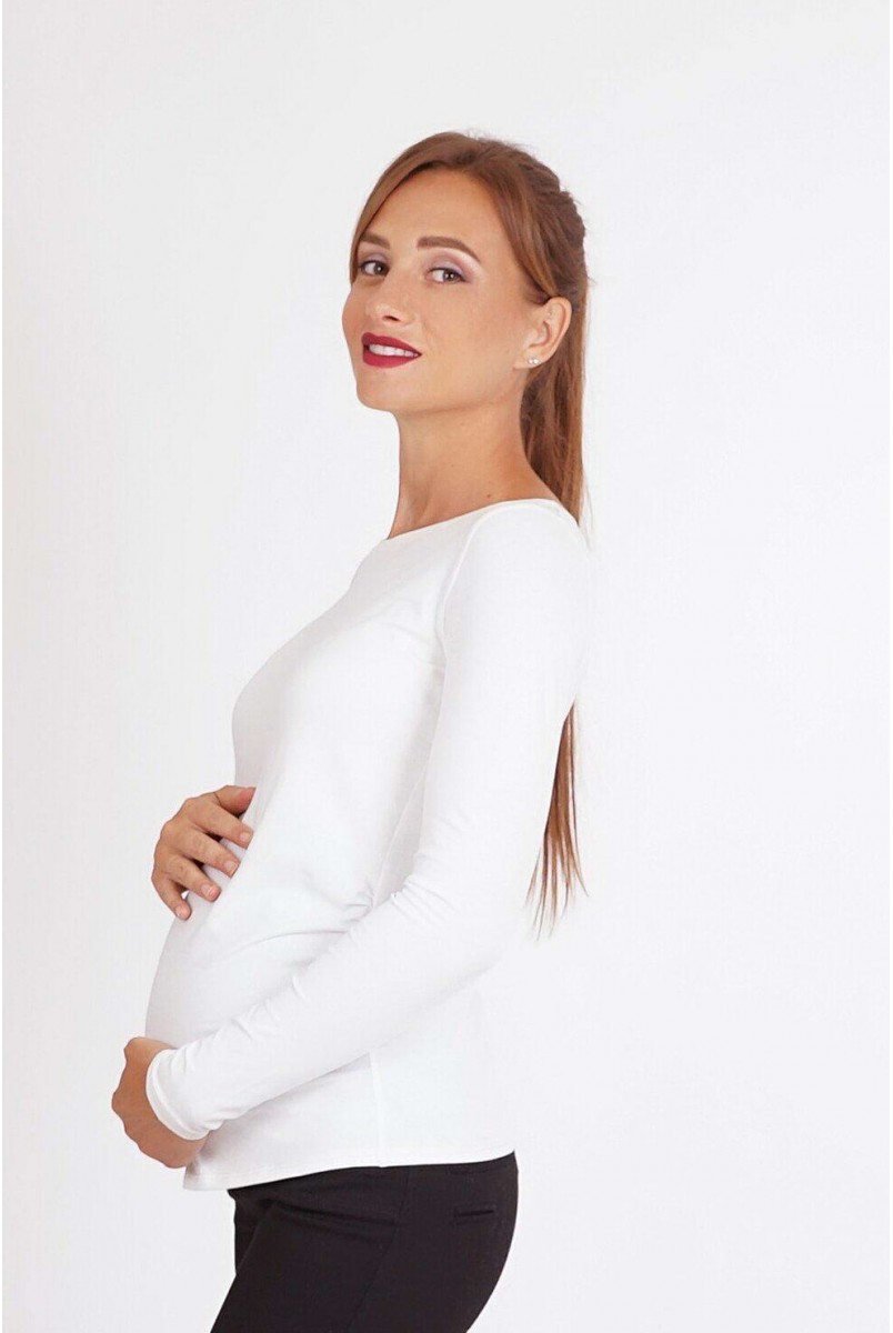 Джемпер 4024041 белый для беременных