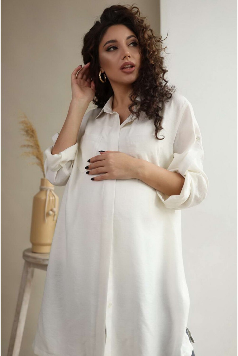 Блуза 1268707 белый для беременных и кормления