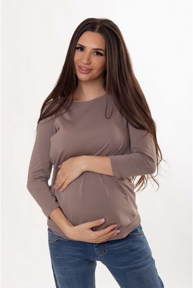 Джемпер 4015022 мокко для беременных и кормления