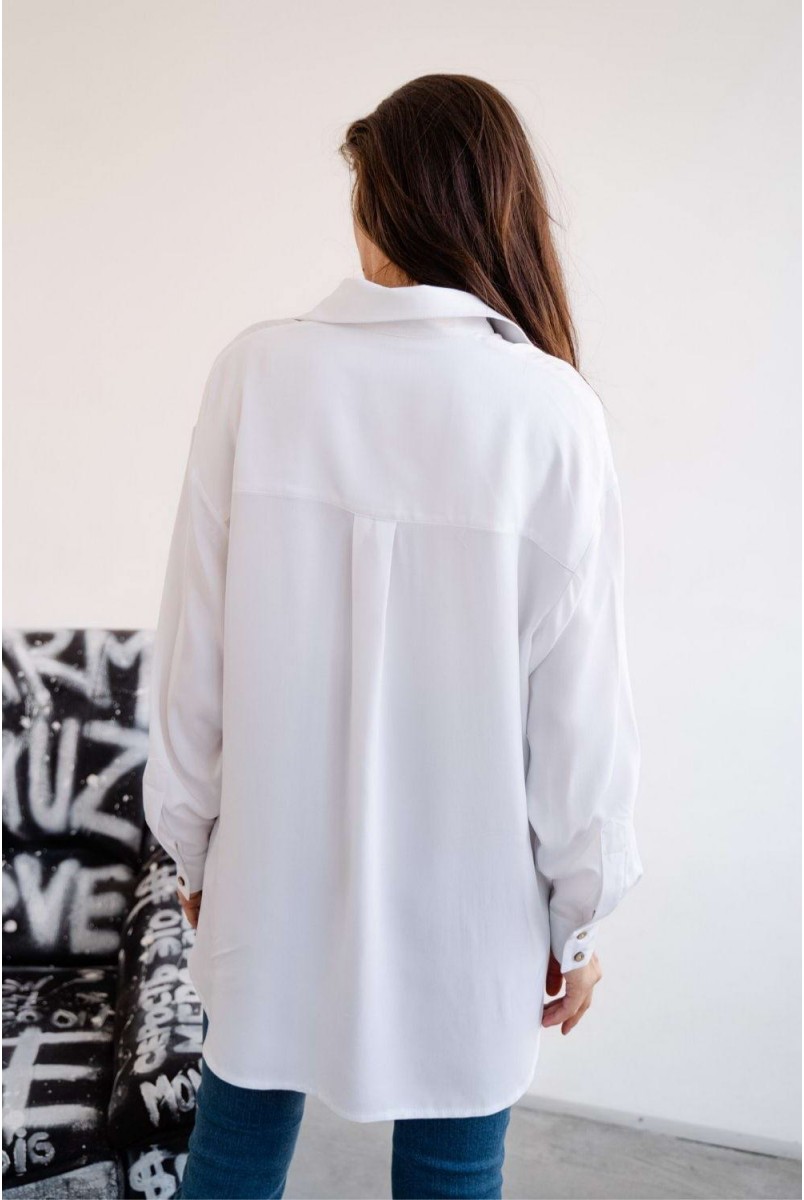 Блуза рубашка 2101731 белый для беременных и кормления