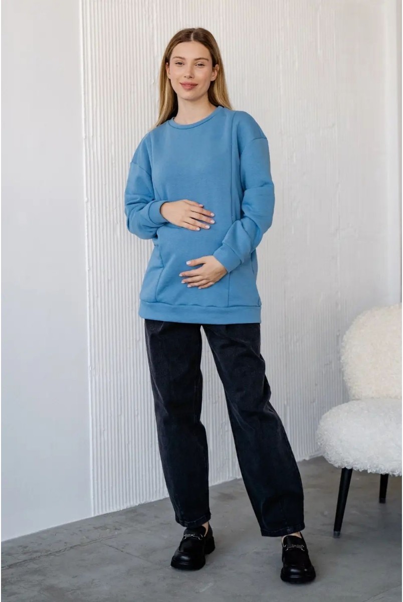 Світшот для вагітних та годування To be 4355114 блакитний