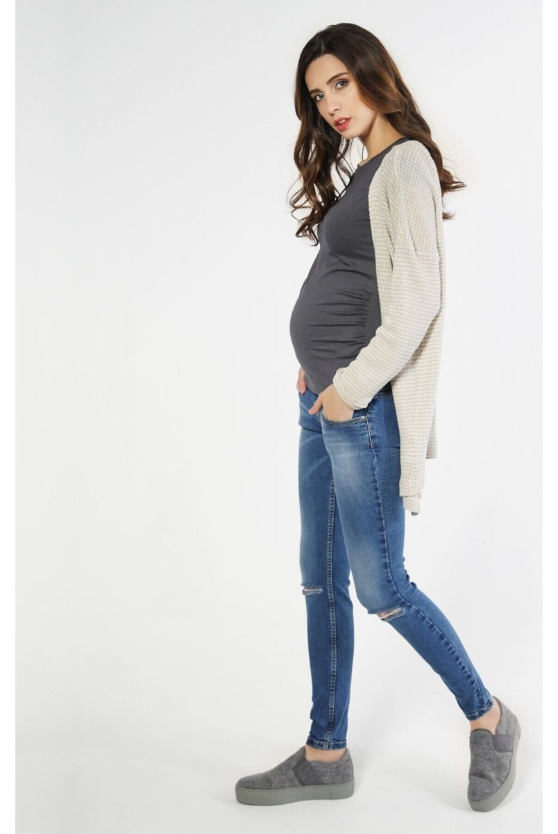 Штани джинсові 1293691-7 синій варка2 для вагітних