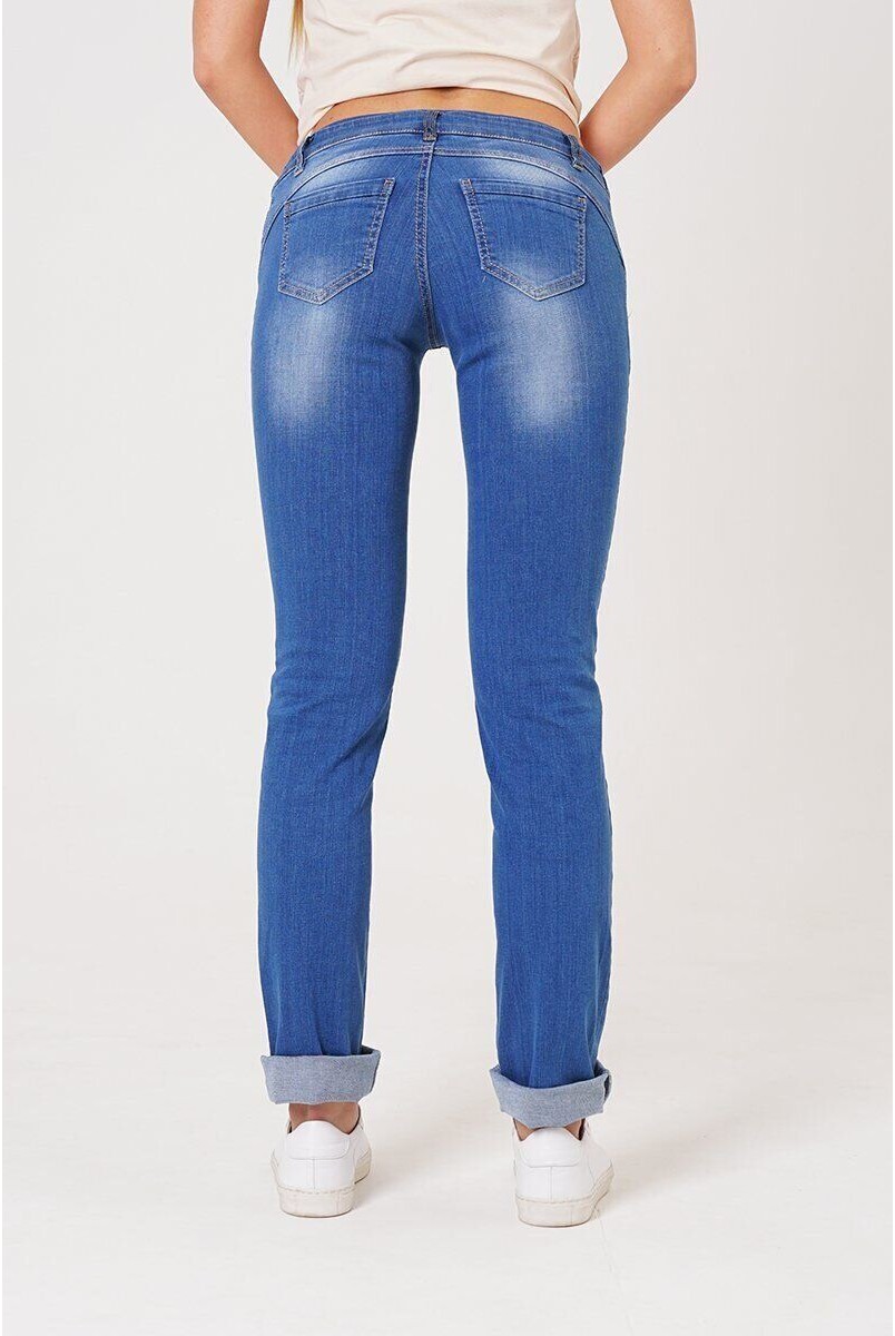 Штани джинсові 10008691-11 сині для вагітних