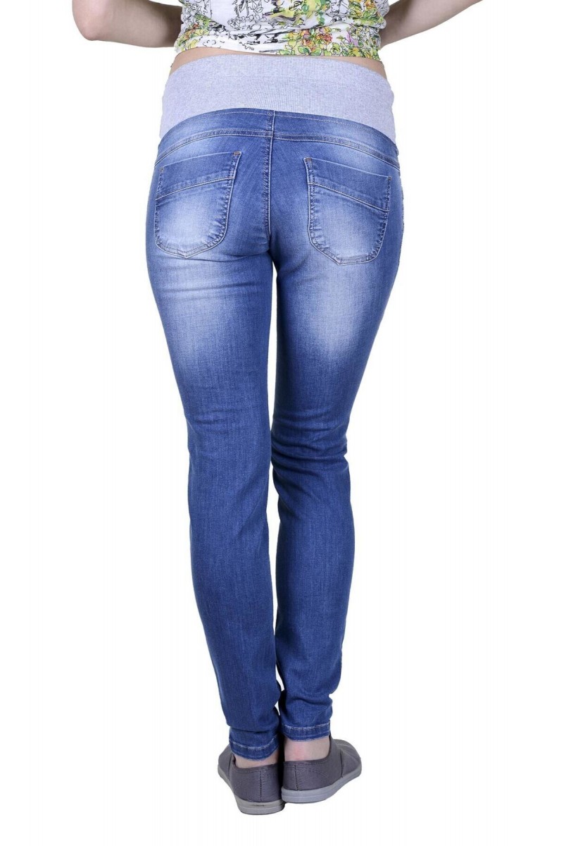 Брюки джинсовые 1095653-1 синие варка для беременных