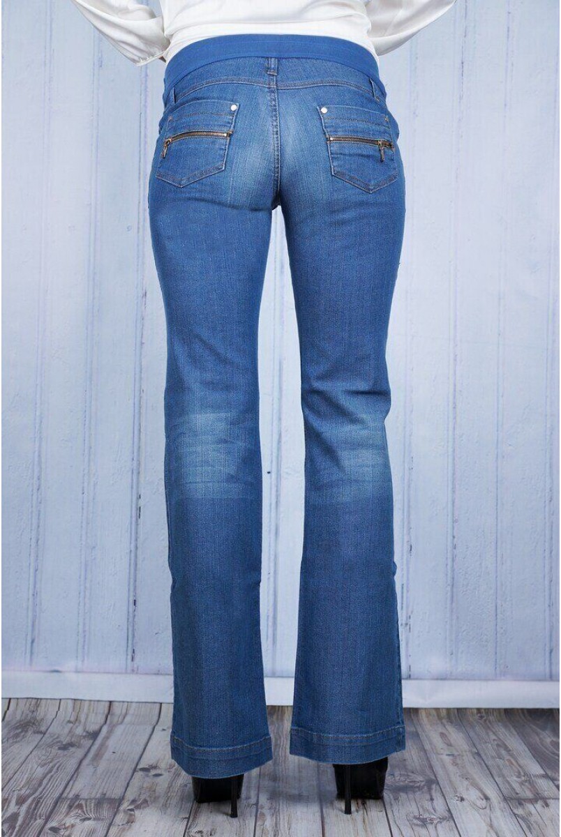 Брюки джинсовые 721414 синие для беременных