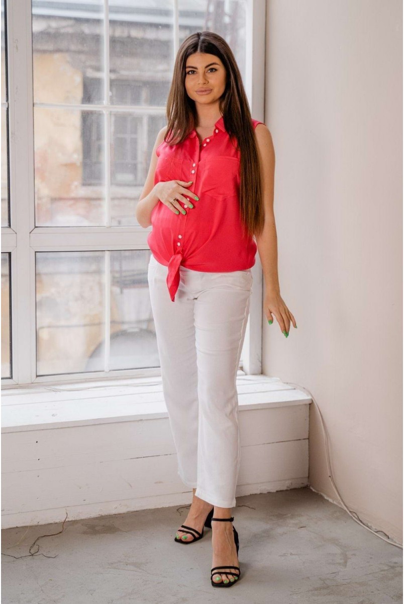 Блуза 4186616 малиновый для беременных