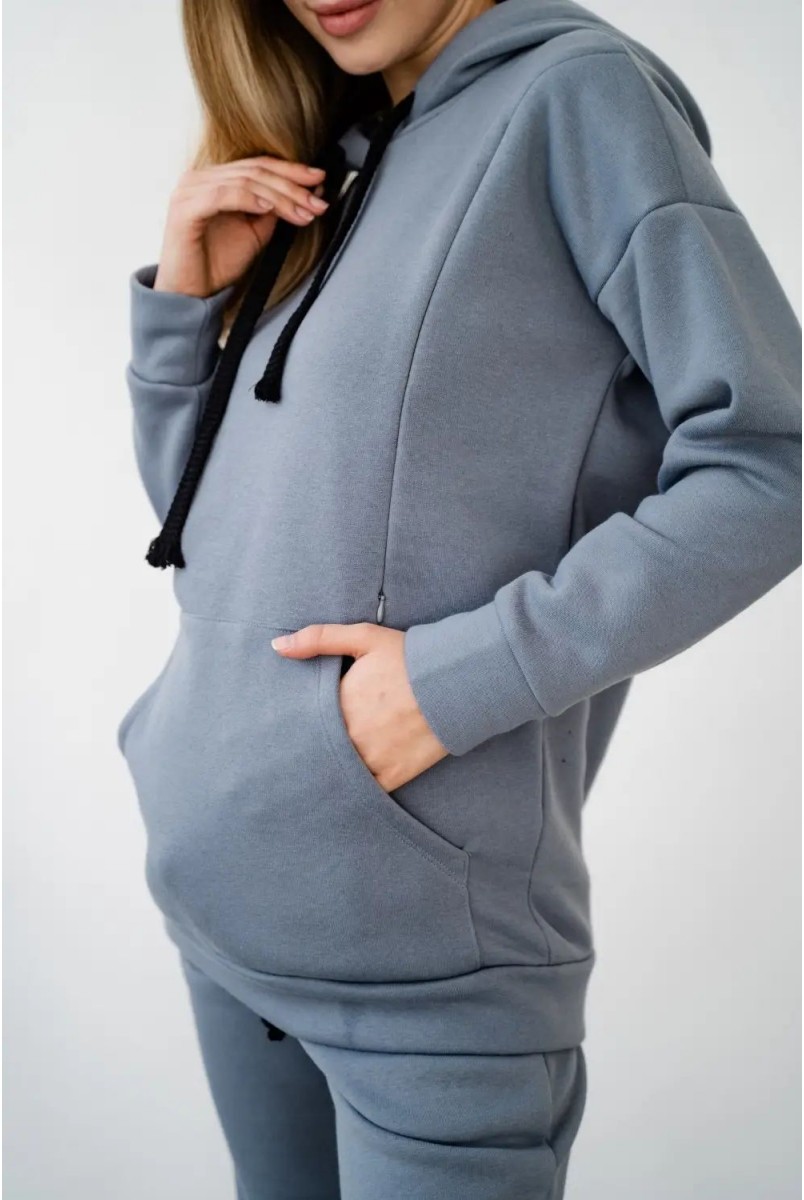 Спортивный костюм для беременных и кормления To be 4218115-4 серо-голубой
