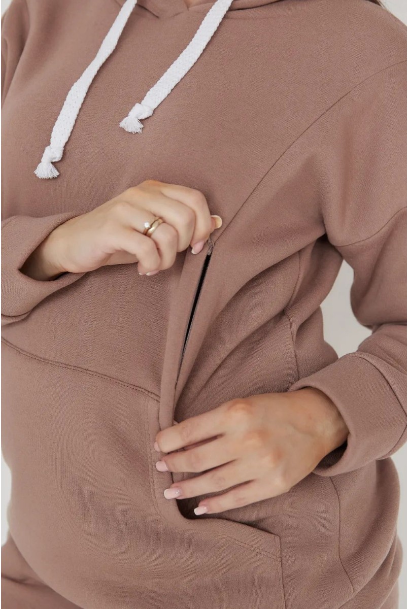 Спортивный костюм для беременных и кормления To be 4218115 коричневый